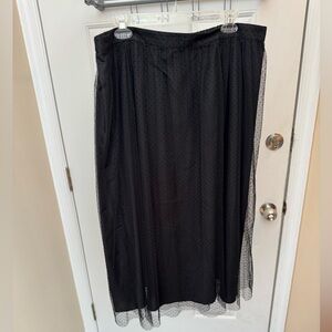 JCrew Midi Layer Black Skirt